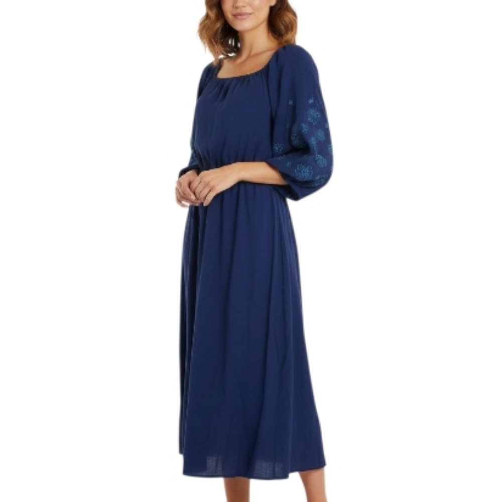 Bloomchic Blue lantern sleeve Dress - Picture 2 of 9